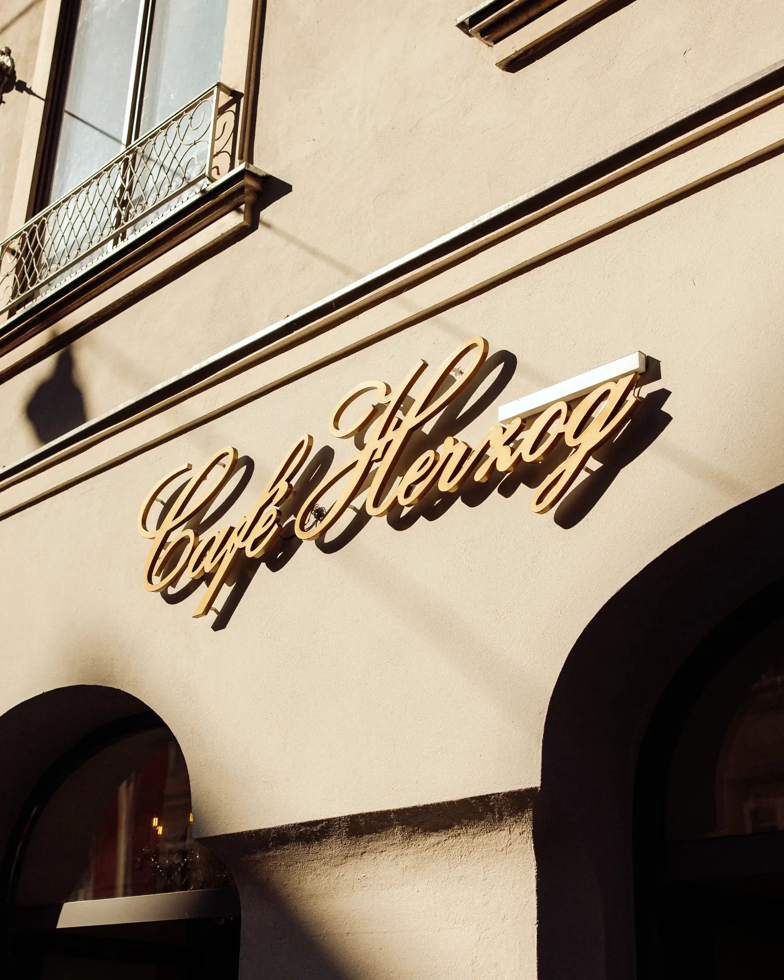 Historic interior ambience at Café Herzog
